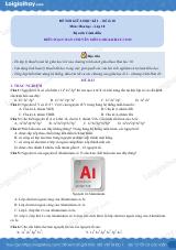 Đề thi giữa kì 1 Hóa 10 Cánh diều - Đề số 10